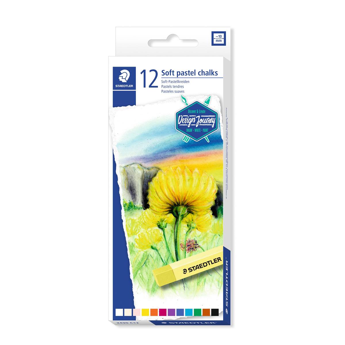 CAJA DE GIS PASTEL BLANDO  C/12 PIEZAS